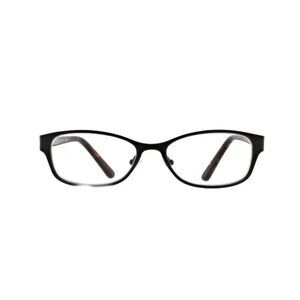 FLOWER Women's FLR112-001 Black and Tortoise Cat Eye Readers Eyeglasses +1.00